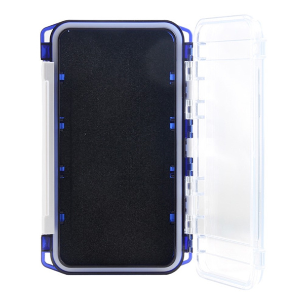 17,5x10,5x4cm oppbevaringsboks for fiskeutstyr fiskekrok agn Dobbeltsidig Blue