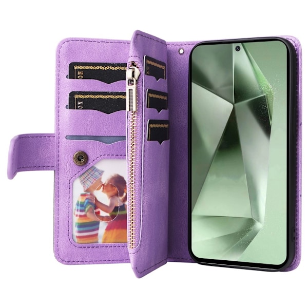 KT Multi-function Series-5 For Samsung Galaxy S24 FE Phone Case Purple