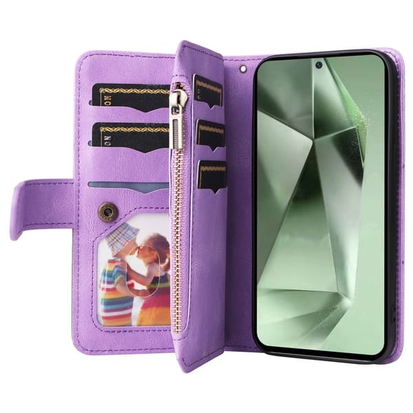 KT multifunktions - serie - 5 til Samsung Galaxy S24 FE telefonetui Purple