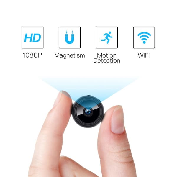 W9 Mini-WiFi-IP-valvontakamera HD 1080P Black