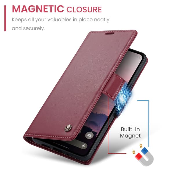 CASEME För Google Pixel 10 Pro / 10 / 9 Pro / 9 Fodral Stativ Telefonfodral Röd