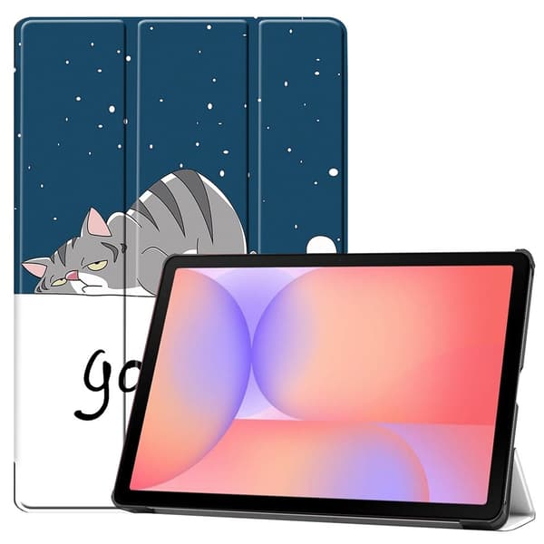 For Samsung Galaxy Tab S10 Lite / S10 FE / S9 FE Deksel med Mønster og Stativ - Cat Multicolor