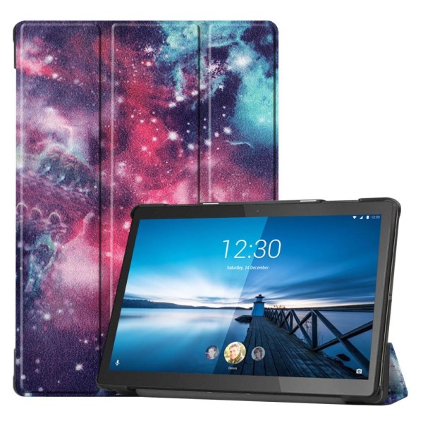 Trifoldet stativetui til Lenovo Tab M10 FHD REL TB-X605FC - Starry Sky Black