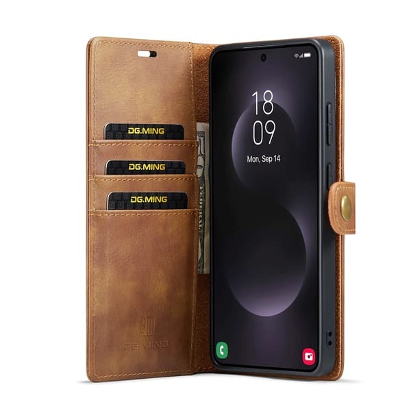 DG.MING 2 i 1 Plånboksfodral till Samsung Galaxy S26 Ultra brun