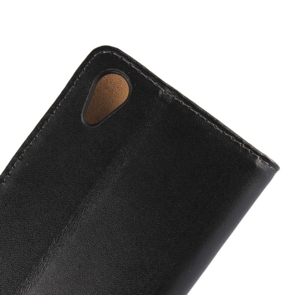 Jaettu nahkainen lompakkokotelo Sony Xperia XA1: lle Black