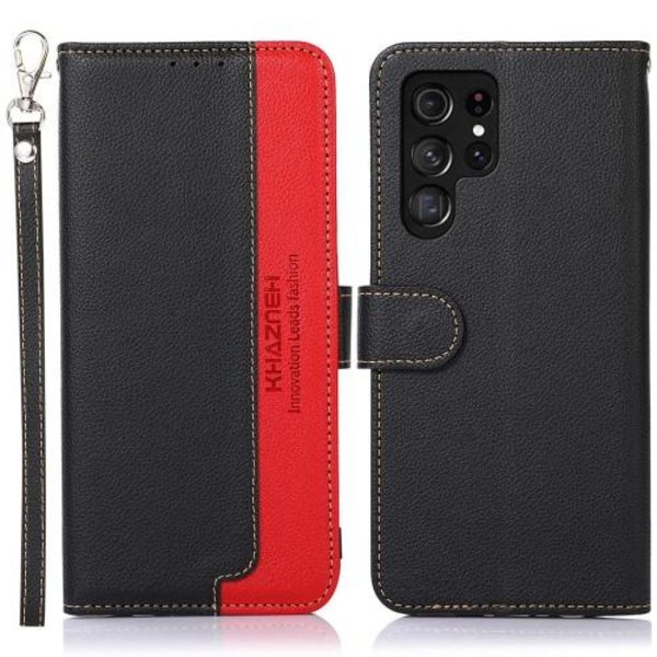 KHAZNEH Telefoncover til Samsung Galaxy S23 Ultra - Sort/Rød Black