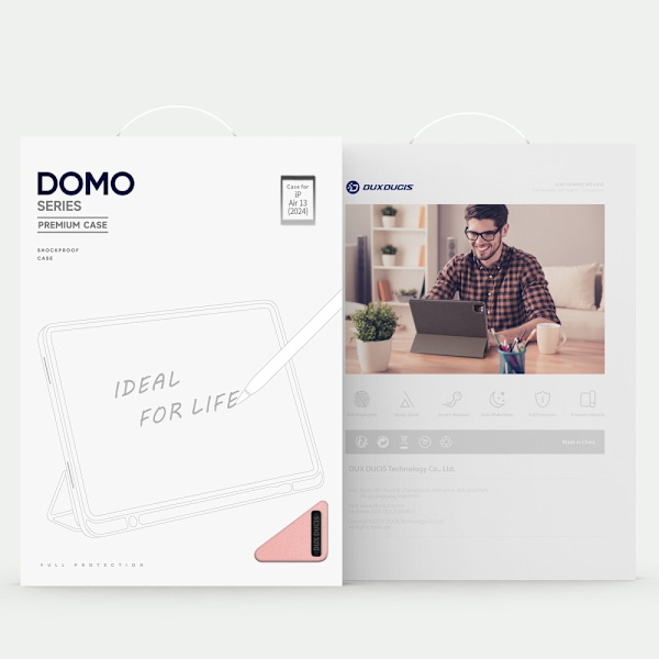 DUX DUCIS Domo iPad Air 13 (2024) Kolminkertainen jalusta - Pink Pink