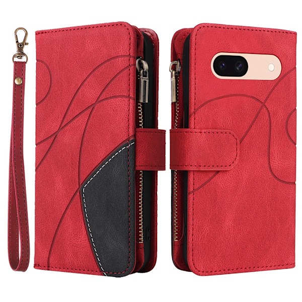 KT Multifunksjons Serie-5 For Pixel 8a Telefonveske Red