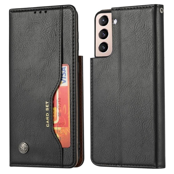Samsung Galaxy S22+ Pung Stand til Telefon Flippetui Cover - Sort Black
