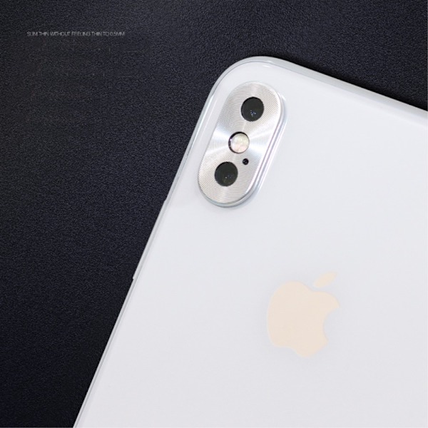 Skyddande Kamera lins till iPhone X - Silver