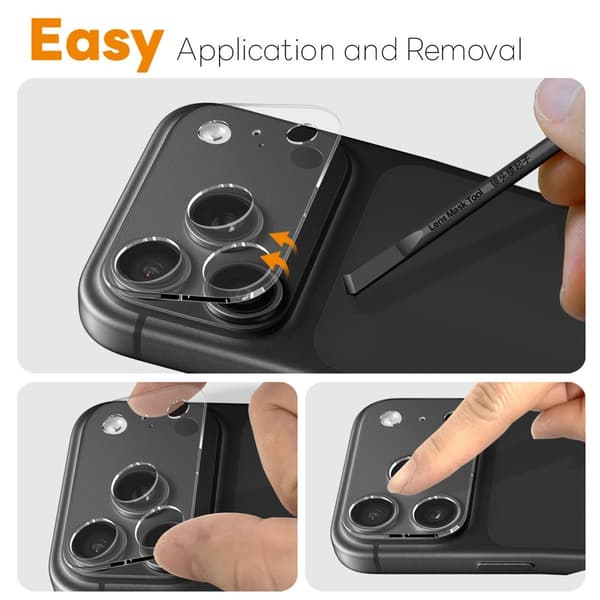 NORTHJO 2 stk Kameralinsebeskyttelse til iPhone 18 Pro Max Transparent