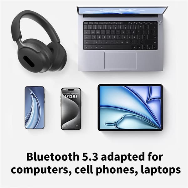 Trådløse on-ear-hovedtelefoner, trådløst Bluetooth-headset til mobil, pc og bærbar – Blå Blue