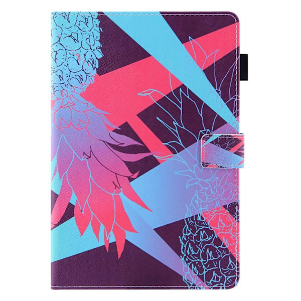 Til iPad 10.9 (2022) Tabletetui Cover Foldbart stativ - Rød Ananas Red