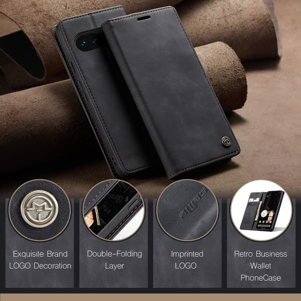 CASEME Til Google Pixel 10A Etui Stativ Telefon Cover Black