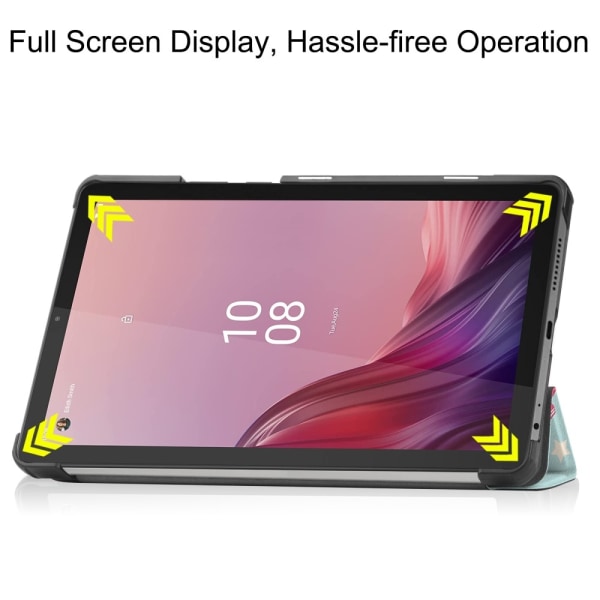 Trefoldet Stativdeksel for Lenovo Tab M9 - Hest Multicolor