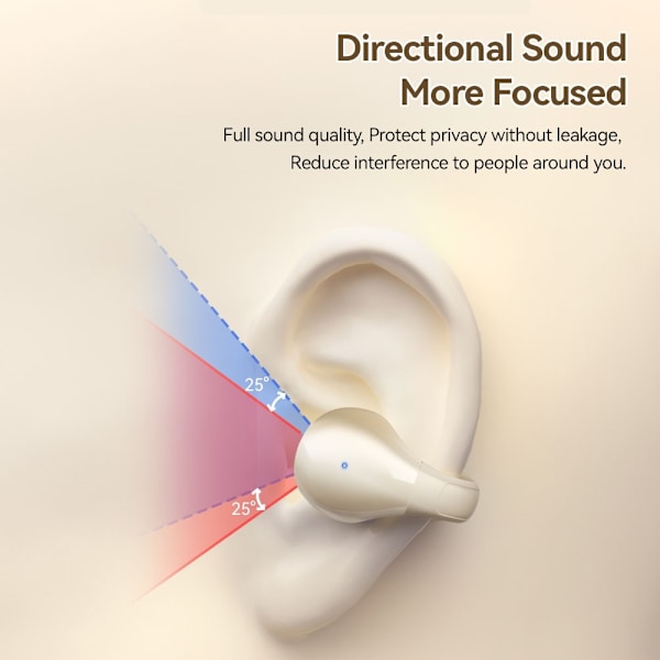 ESSAGER Bluetooth Headset Langattomat kuulokkeet Hienkestävät - beige Beige