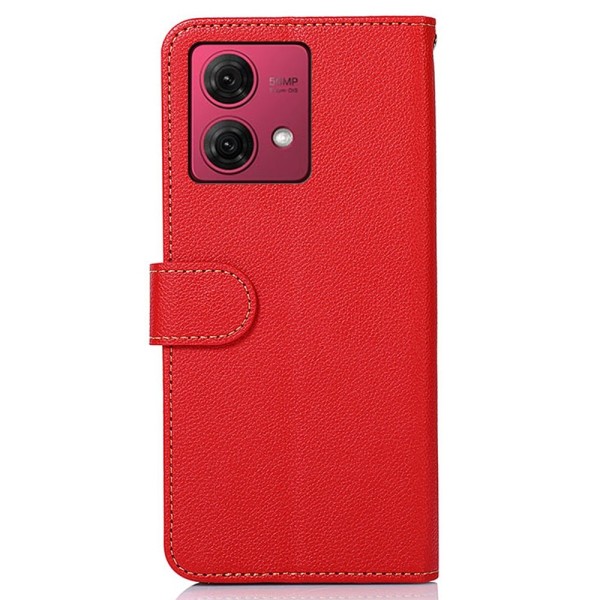 Motorola Moto G84 5G KHAZNEH Plånboksfodral - Röd/Svart Röd