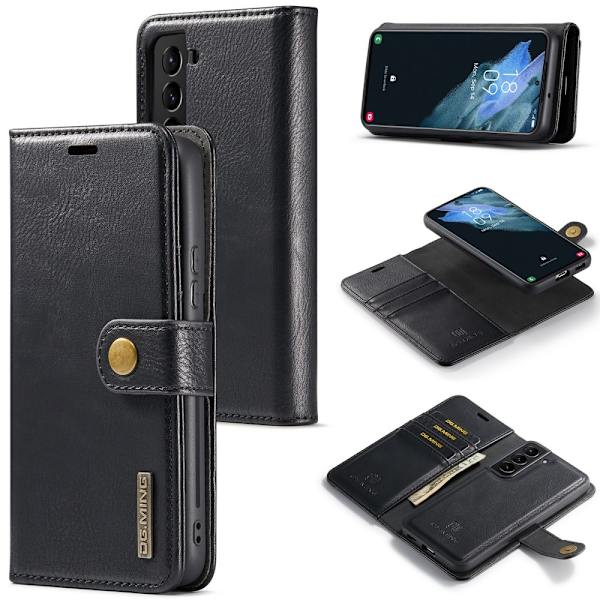 DG.MING for Samsung Galaxy S24 Avtakbar 2-i-1 Lommebokdeksel Black