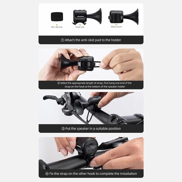 Elektrisk Bike Bell Ringklocka Hög Decibel Cykelstyre - Blå Blå one size