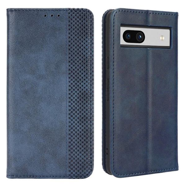 Google Pixel 7a Stand Phone Case Fuld Protection Pung Cover - Blå Blue