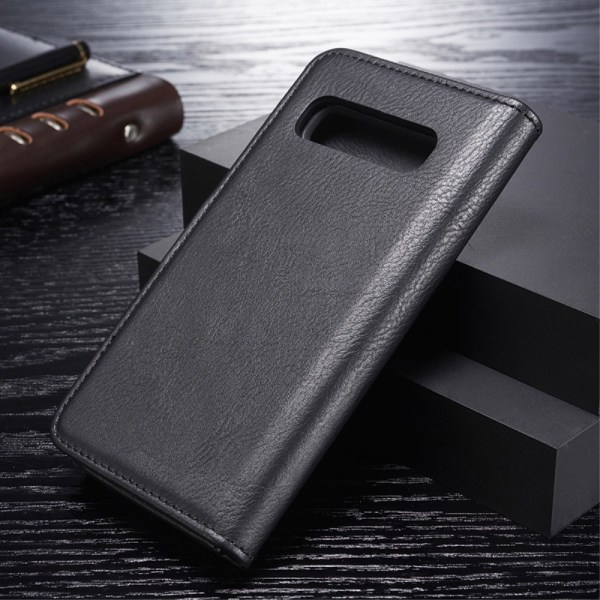 DG.MING Samsung Galaxy S10+ Split Läder Plånboksfodral - Svart Black