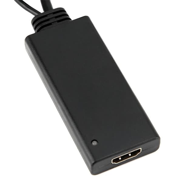 VGA + USB til HD-konverter HD-videoadapter med lyd USB-strømforsyning Black