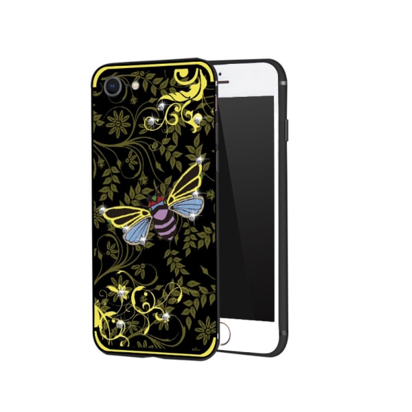 NXE Insect Pattern tekojalokivi Decor TPU cover iPhone 8/7 -puhelimelle -