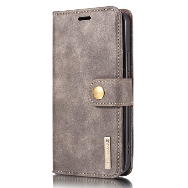 DG.MING iPhone 13 Mini Split Läder Plånboksfodral - Coffee Brun