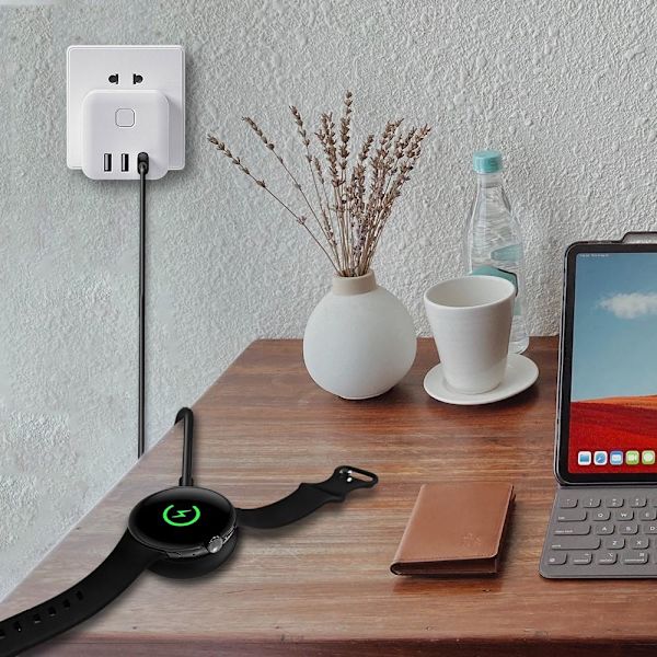 Smart Watch Charger for Google Pixel Watch, Magnetic Charging Dock Black
