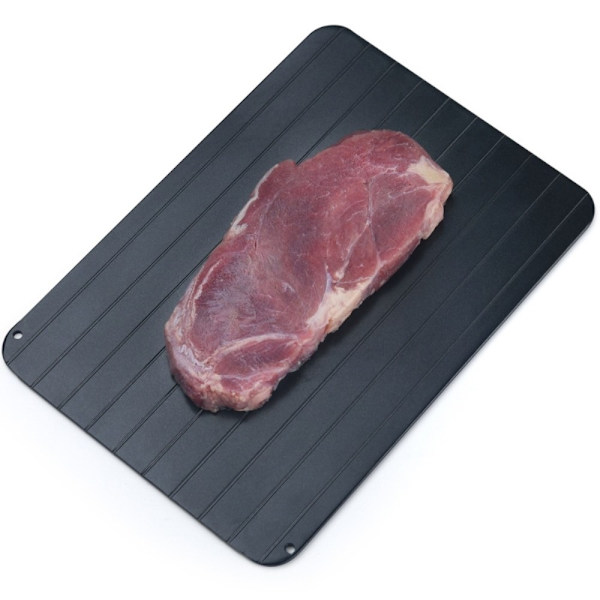 Frosne fødevarer Kød Frugt Hurtig optøningsbræt Køkken Optøning gadgets Black