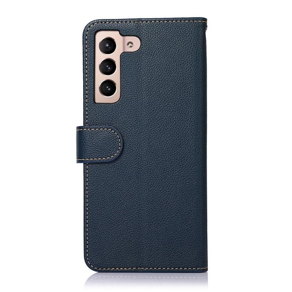 KHAZNEH RFID Block Samsung Galaxy S22 Plånboksfodral - Blå/Brun Blå