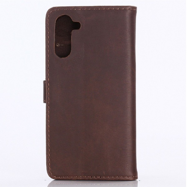 Crazy Horse Wallet Case til Samsung Galaxy Note 10 - Kaffe Brown