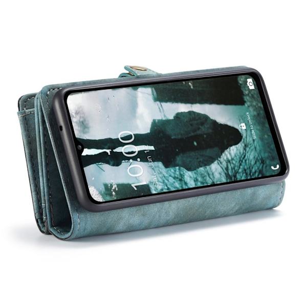 CASEME Samsung Galaxy A13 5G / A04s 4G Retro läder plånboksfodral - Blå Blå