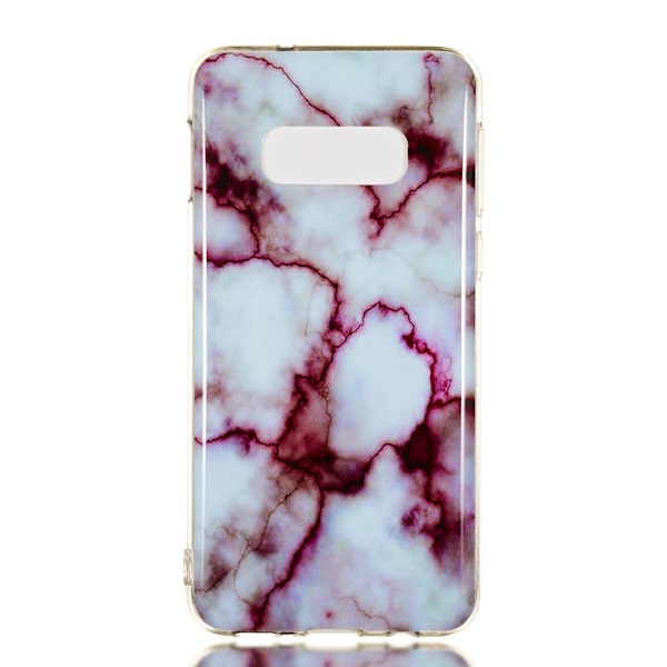 Marble Pattern IMD TPU Soft Back Suojakuori - Samsung Galaxy S10e - Style E Black