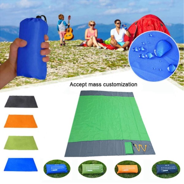 Beach Blanket 210x200cm Large Sandproof Waterproof Beach Mat Red Red