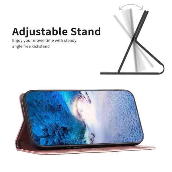 BINFEN COLOR Til Google Pixel 8a Etui PU Læder Telefoncover Pink gold