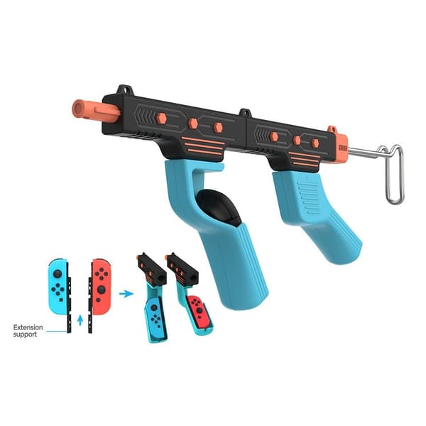 Spelkontroll Pistolgrepp kompatibelt med Nintendo Switch 2 Switch Switch OLED Blå