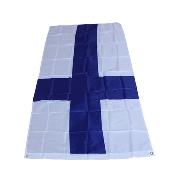 Finland Flagg 90x150 cm banner utendørs innendørs festdekorasjon Blue