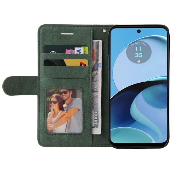 Til Motorola Moto G14 KT-serie-1 dobbeltfarve Green
