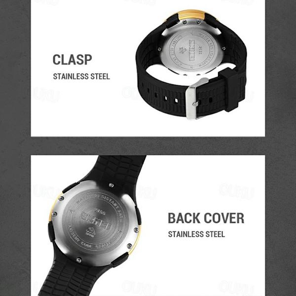 Armbandsklocka Armbandsur Klocka SKMEI Luminous Digital Elektronisk - Guld Guld