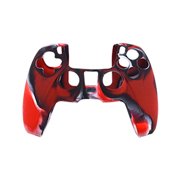 Silikoninen ihokahva Playstation 5 PS5 -ohjaimelle - naamiointi punainen/musta Multicolor