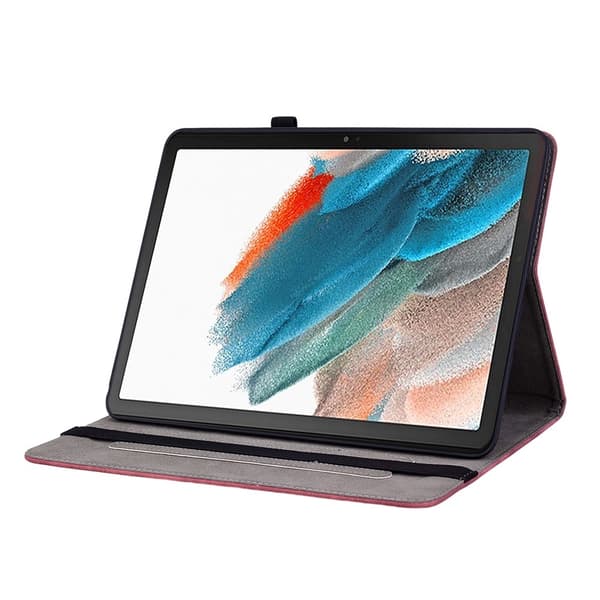 Til Samsung Galaxy Tab A11 Deksel Med Roseblomst Preging - Rød Red