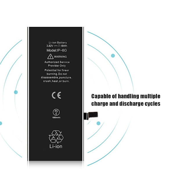 Apple iPhone 6 IPARTSEXPERT Batteri 1880mA FCC/CE/RoSH Certifierat Svart