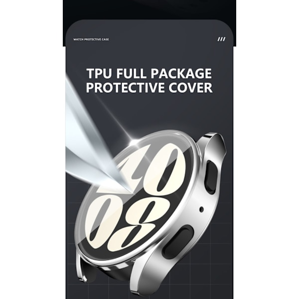 TPU-kuorikuori Samsung Galaxy Watch7:lle 44mm täysi peitto Transparent