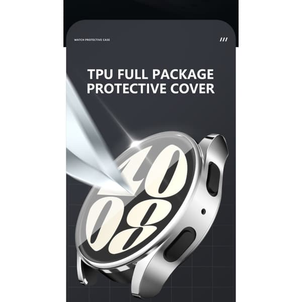 TPU Shell Case til Samsung Galaxy Watch7 44mm fuld dækning Transparent