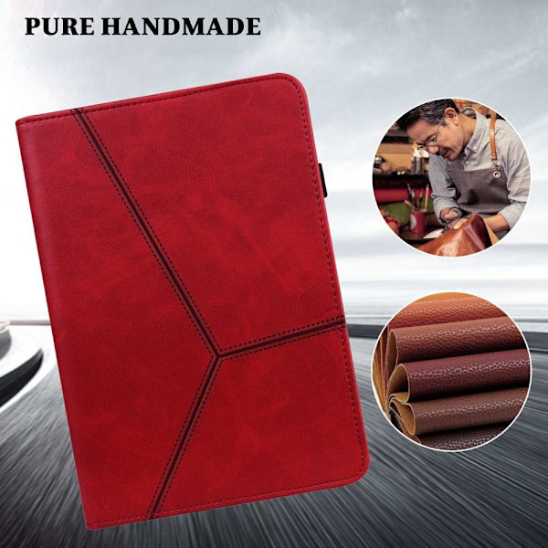 Til iPad 10.2 (2021)/(2020)/(2019) Almindeligt PU-læder tabletcover Red