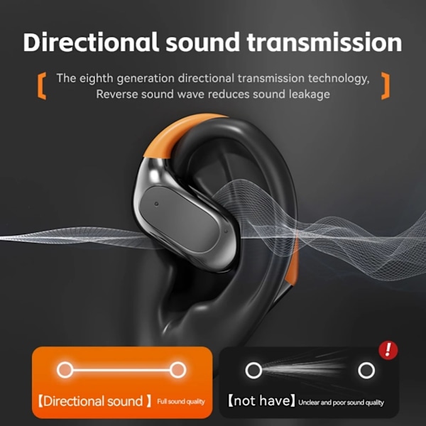 144 Sprog Oversættelse Oversætter Smart Oversætter Headset Bluetooth Realtid - Sort Black