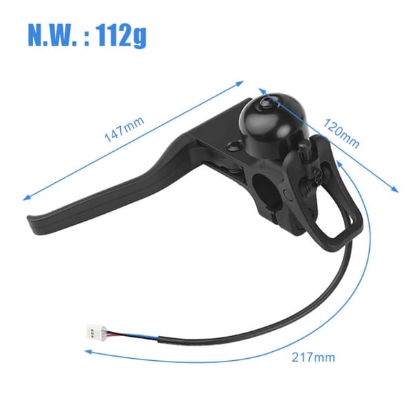 Til Scooter Xiaomi 4 4 Pro Brake Handle Bell Håndbremse Black