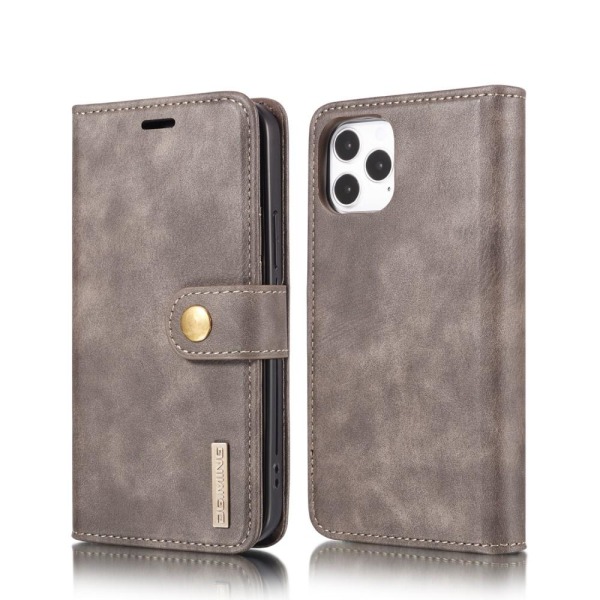 DG.MING til iPhone 12/12 Pro stilfuld tegnebog taske - grå Grey