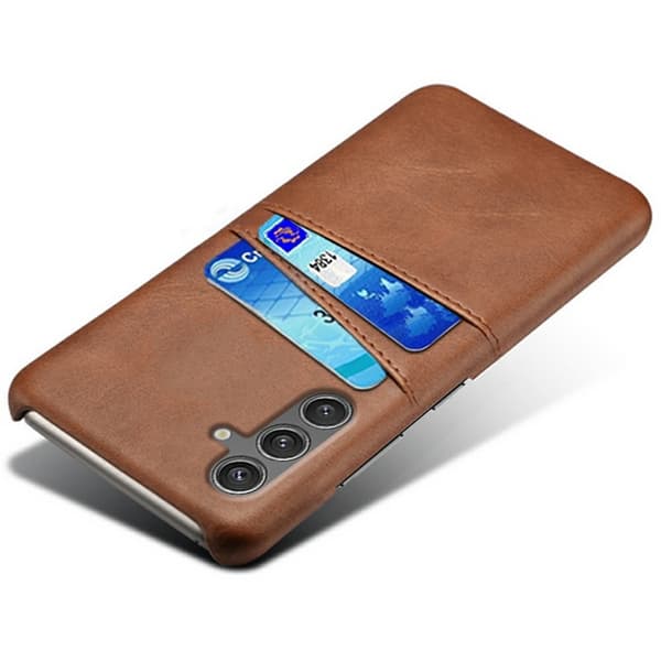 Til Samsung Galaxy S25 Deksel med 2 Spor Brown